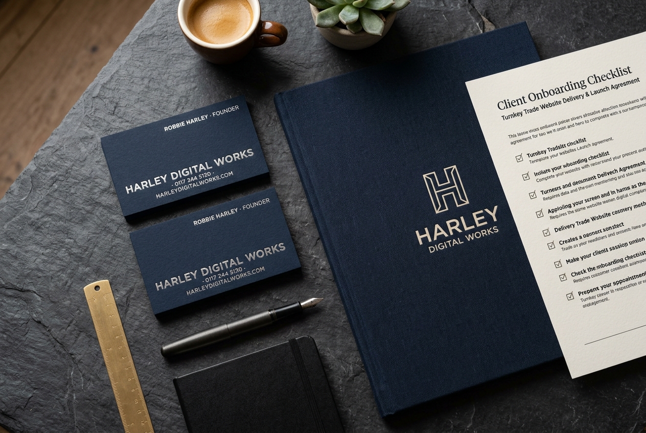 Harley Digital Works Luxury Client Presentation & Foil Cards